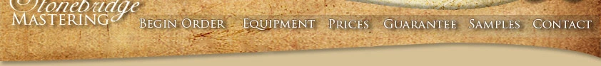 CD Mastering Menu